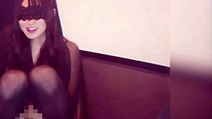 Sexy Ladyboy In Mask Masturbates During Live Stream