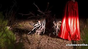 Lesbian Outdoor Masturbation in Haunted Setting