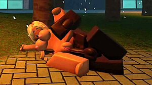 Petite Roblox blonde got nailed hard in public park