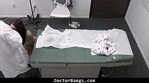 the doctor realizes his patient had been sexually active with her big tits and innocent look