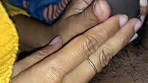 Young white girl has a quick encounter with her friend's large partner