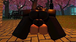 Petite Roblox blonde got nailed hard in public park