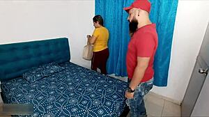 I Fuck My Stepmother's Chubby Friend In Boots, Fulfilling My Fantasy With Deepthroat And Big Cock