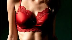 Cute models showcase barefoot lingerie and underwear designs