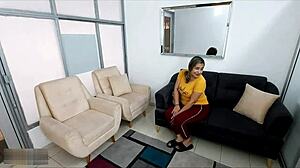 I Fuck My Stepmother's Chubby Friend In Boots, Fulfilling My Fantasy With Deepthroat And Big Cock