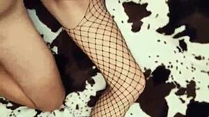 Fishnet Underwear Excites In This Homemade Close-Up Anal Scene With Milf