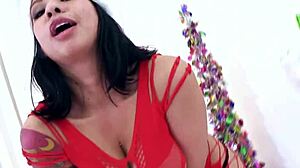 Kimmy Lee Unwraps Huge Cock POV Blowjob Deepthroat Facefuck And Cum Swallow!