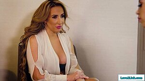 Young babe loses virginity to busty stepmom in passionate sex