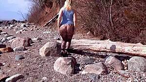damn, fishnet pantyhose hugging that big ass tight