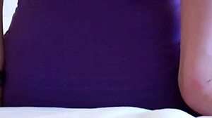 Blonde BBW Femdom Puts Collar on Bound Pet Roughly.