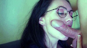 The lecherous wife enjoys giving blowjobs to her guys