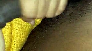 Young white girl has a quick encounter with her friend's large partner