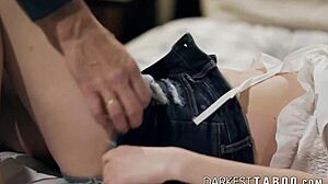 Busty Stepdaughter Athena Faris Rides Stepfather's Old Dick After Bj