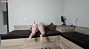 Pregnant slut shows big tits online as cuckold husband prepares to fuck her!