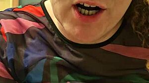 horny bbw secretary shows off her big tits and panties