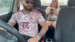 masturbating taxi driver on the street