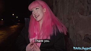 I removed her chastity belt and creampied that wet pussy right there in public