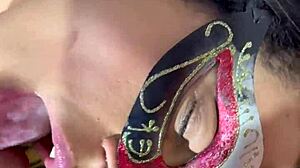 Amateur ebony girl next door sucks and fucks homemade style.