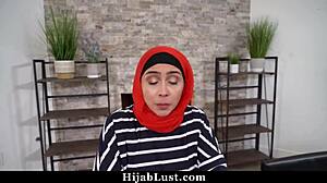 hijab stepmom lilly hall learns to suck cock from her curious stepson