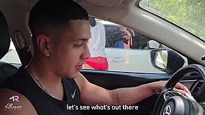 Curvy colombian athenea rose has passionate sex in public car wash with muscular max betancur's monster cock