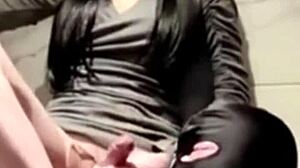 mommy watches crossdressing transsexual get cock in ass, feeling deep emotions.