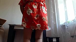 My girlfriend's mother screws me hard while she's at the store, moaning wildly