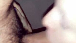 sexy young redhead girlfriend gives detailed blowjob to her boyfriend