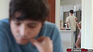 big tits asian teen stepsis sucks in threesome with stepbro