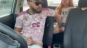 masturbating taxi driver on the street