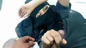 Muslim girl gets down with hindu boyfriend in hardcore session.