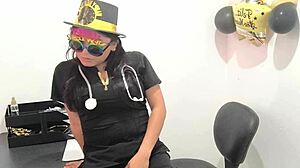 Hot Latina Milf Nurse Prepares Anal Plug For Horny Buttocks Play