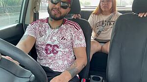 masturbating taxi driver on the street