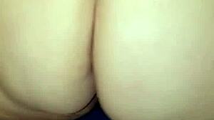 The story unfolds as a milf's big white ass gets filled with cum in a creampie session.