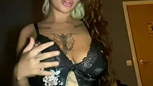 Slutty Goth Fingers Herself After College