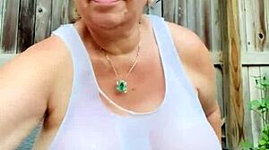 big wet shirt on tetas in intriguing display