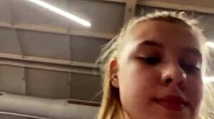 Training and Fucking Teen Pussy in Gym with Big Tits!