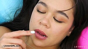 intense stunning latina beauty shows her sexy body in pov massage