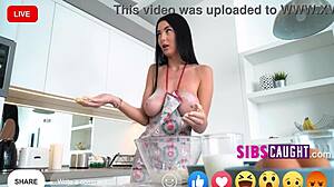 Nude Baking And Barebacking With Step Family