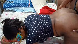 I pound that fat black pussy hard with anal and cum on ass in homemade massage