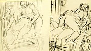 i discovered this vintage erotic art piece from the antique collection