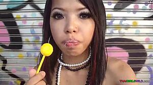 i met this 18 cutie thai girl on the street for short time sex, she's such a hooker on the sofa