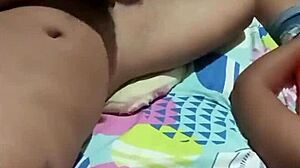 beautiful latina stepdaughter gives blowjob to father-in-law to go out