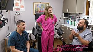 ब्लोंड चीयरलीडर टायलर लिन की नेचुरल चूचियां खोलकर डिटेल स्पोर्ट्स चेकअप