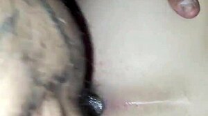 Intense scream as neighbor takes massive cock bareback. Passionate anal encounter unfolds.