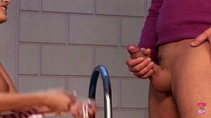 Wow! Blonde Bikini Babe Gets Pounded Doggy Style With Foot Play!