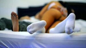 Colegiala Bangs Brother's Friend In Motel During Family Dinner