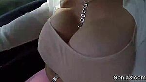 Unfaithful British Mature Lady Sonia Shows Off Huge Boobs