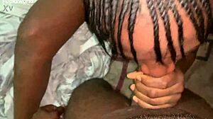 Girlfriend Gives Intense Blowjob To Roommate