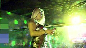 Naked blonde and latina milfs engage in orgy blowjobs at holiday party