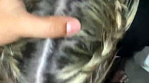 Rich Blonde Girlfriend Sucks and Deepthroats a Black Cock in Homemade Action.